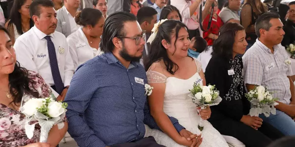 Mundo Tlatehui celebró bodas civiles gratuitas en San Andrés Cholula