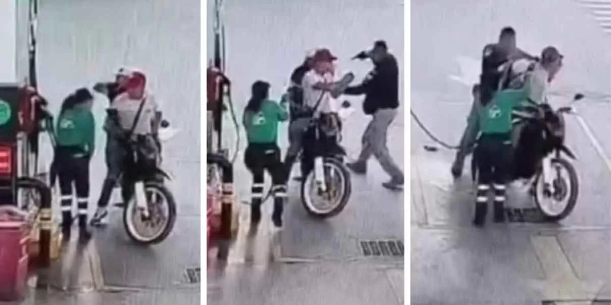 VIDEO. Ratas intentan asaltar a despachadora pero terminan bañados con gasolina
