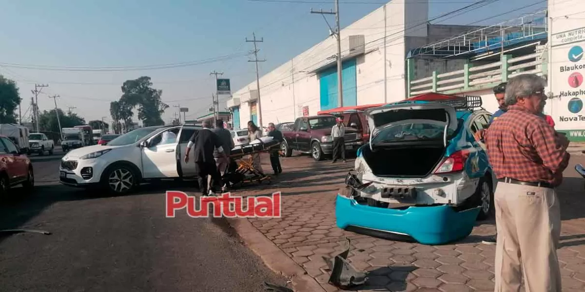 En la México-Puebla, se registró choque que dejó cuatro heridos