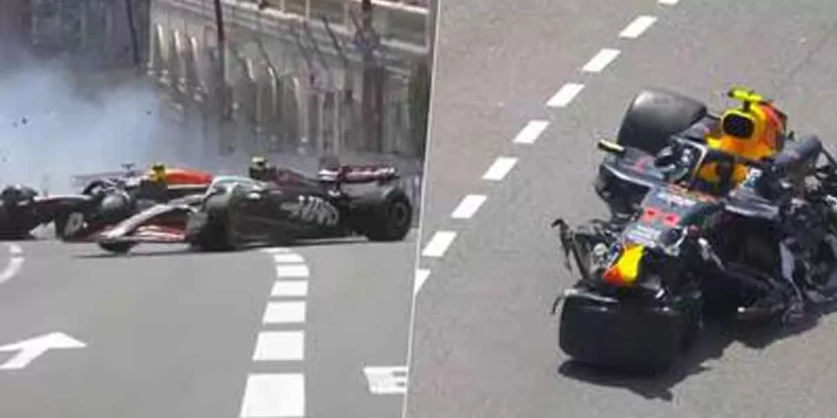 Gran accidente de Checo Pérez causa bandera roja en Mónaco