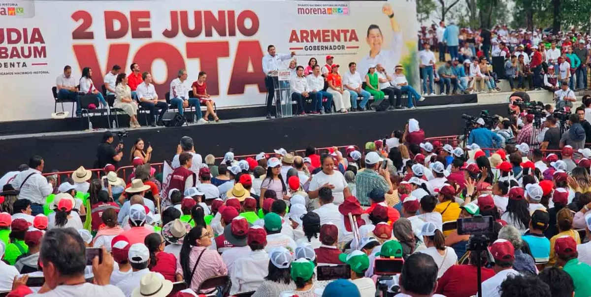 Ante más de 60 mil asistentes, Alejandro Armenta cierra campaña en Plaza de la Victoria 