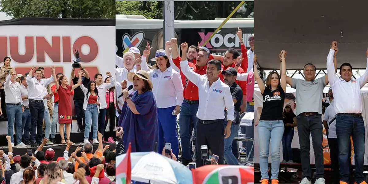 Cierres de campaña intensos en Puebla