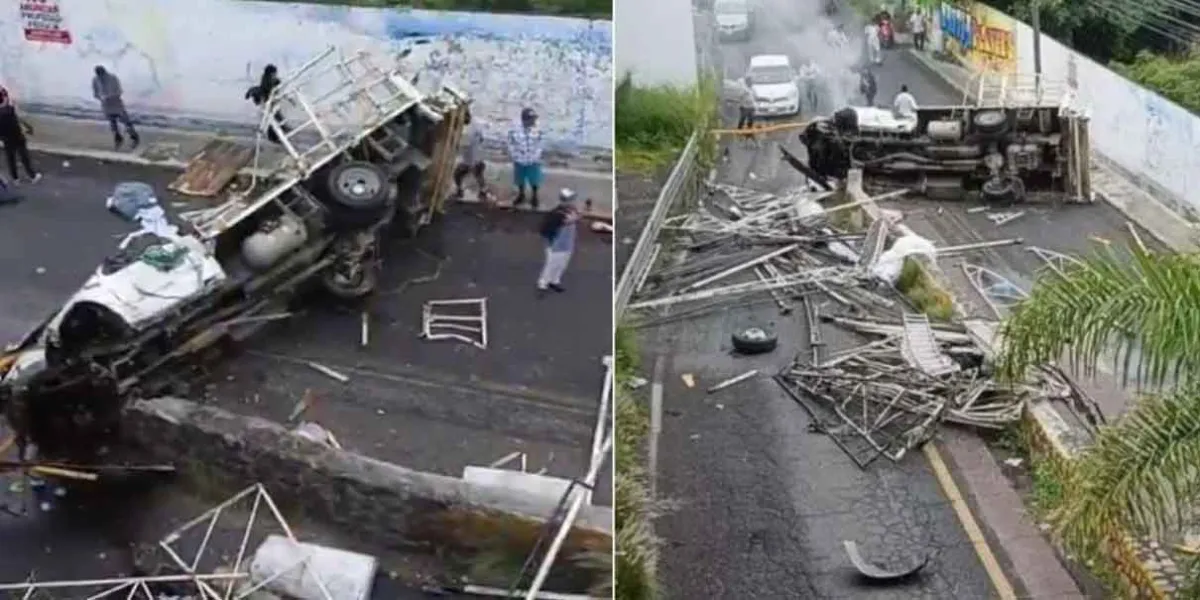 Conductor cae dos veces de puente y milagrosamente sobrevive