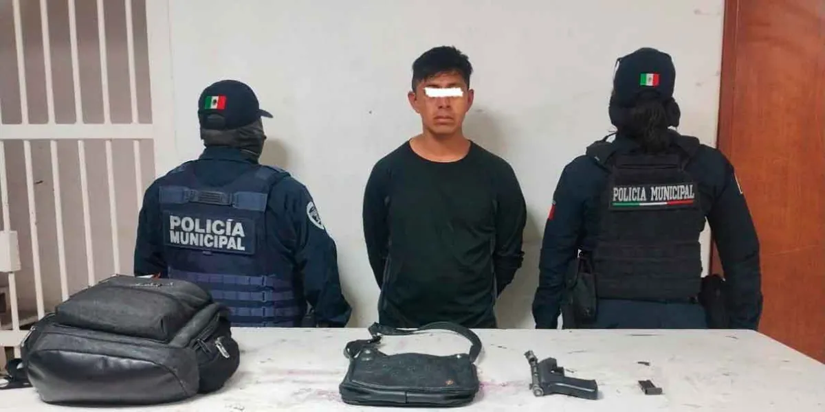 Cae durante operativo sujeto que robó moto en Cuautlancingo