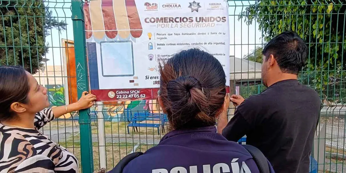 Policía de San Pedro Cholula inicia el Programa “Comercios Unidos por la Seguridad” 