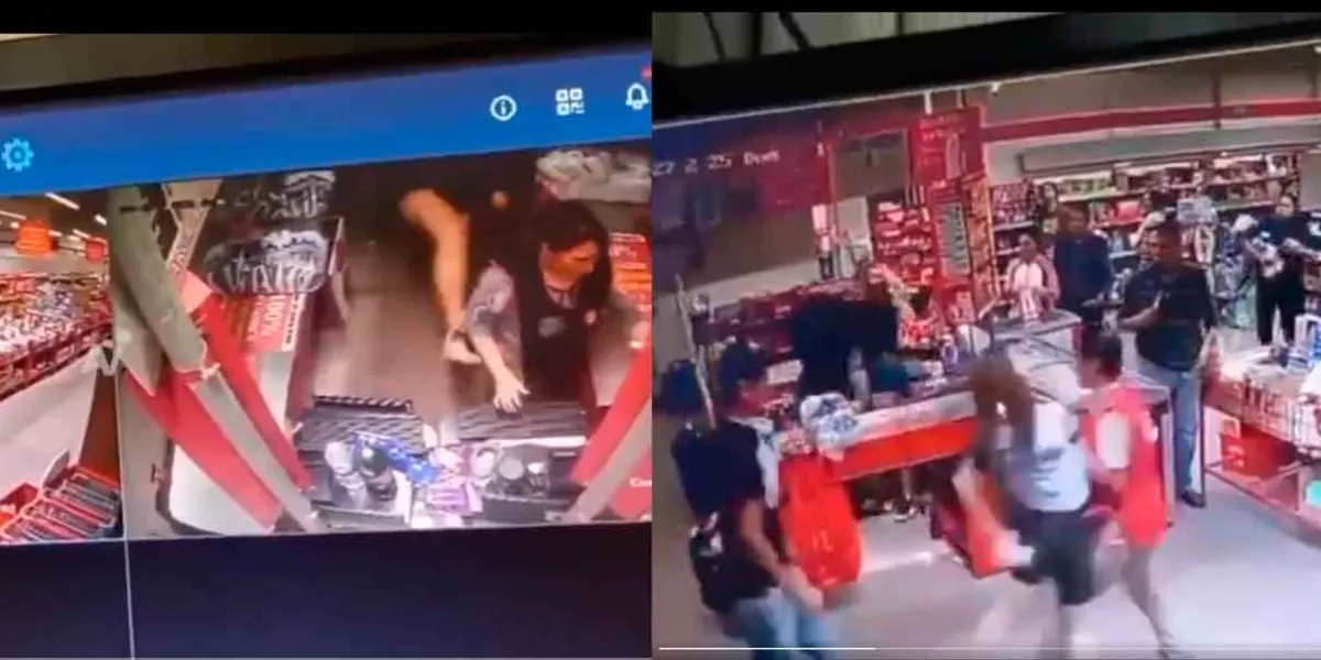 VIDEO. Intento de robo hormiga desata brutal ataque en tienda de autoservicio