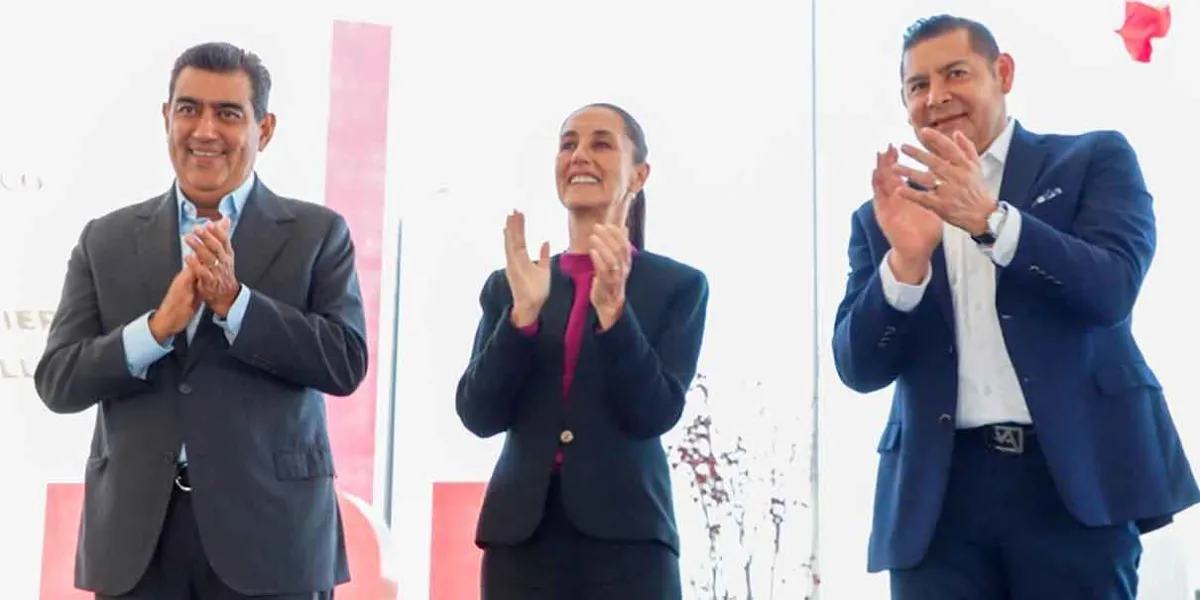 Sheinbaum reconoció el trabajo de Armenta y de Sergio Salomón en Puebla
