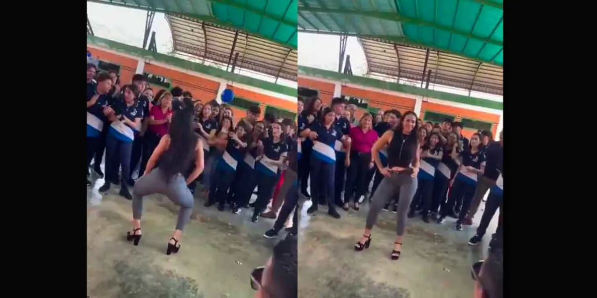 Maestra baila reguetón en Día del Maestro y se vuelve viral: redes se dividen entre aplausos y críticas