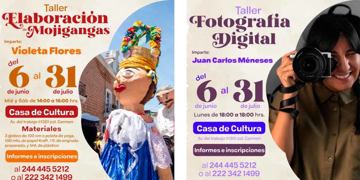 Arte y cultura con nuevos talleres en la Casa de Cultura de Atlixco
