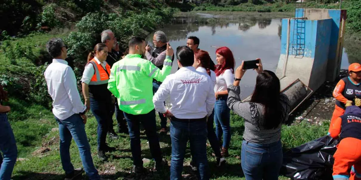 Supervisa Gobierno de la Ciudad labores de desazolve y limpieza en el Vaso Regulador Puente Negro