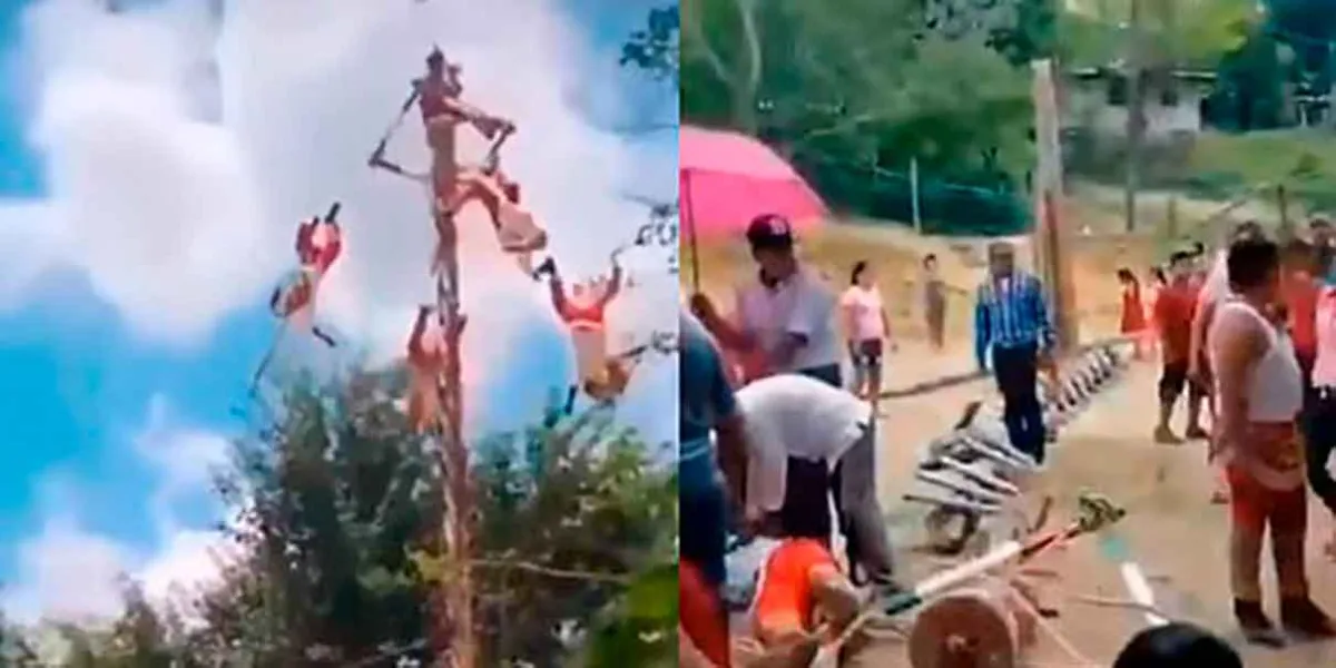 Colapsa mástil durante ceremonia de voladores de Papantla en Veracruz; cinco heridos