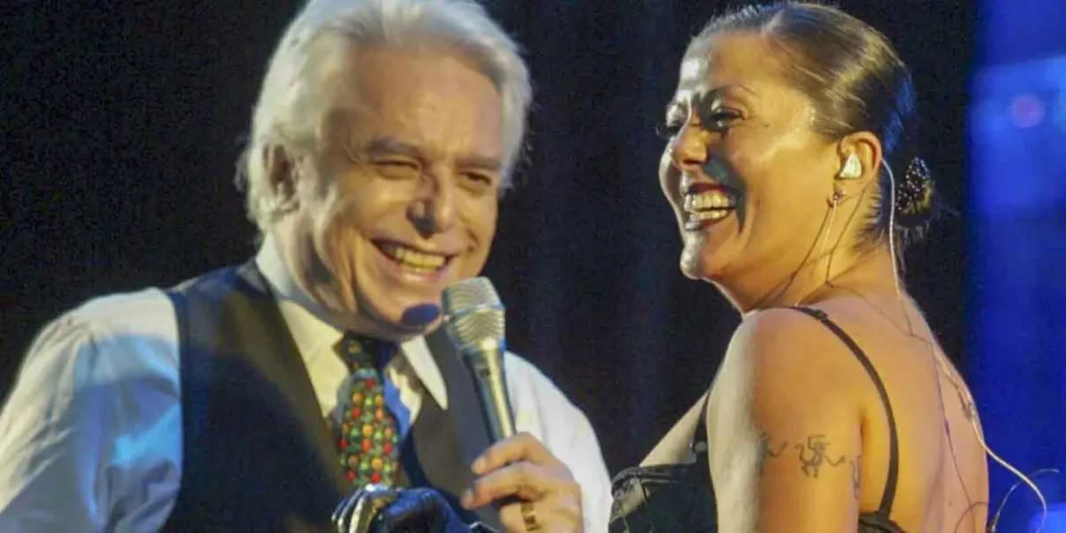Alejandra Guzmán besa a Enrique Guzmán en la boca