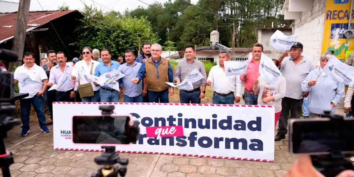 Rogelio López inició obras sanitarias en Tenango de las Flores, Huauchinango