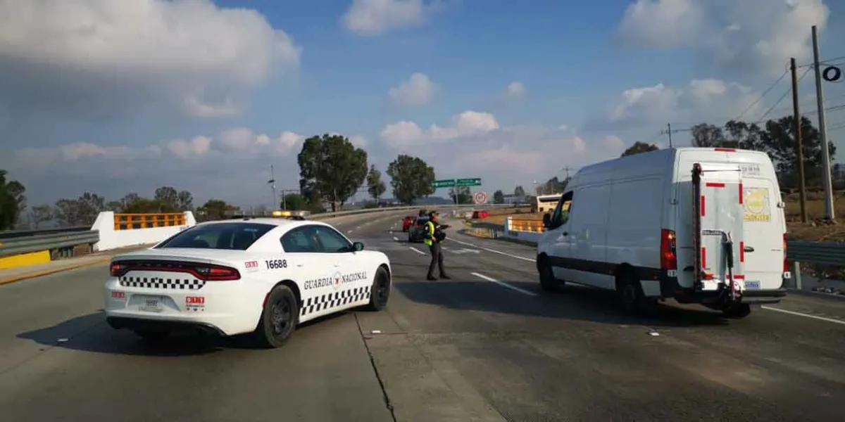 Despliega la Guardia Nacional elementos, helicópteros y drones en la autopista México-Puebla