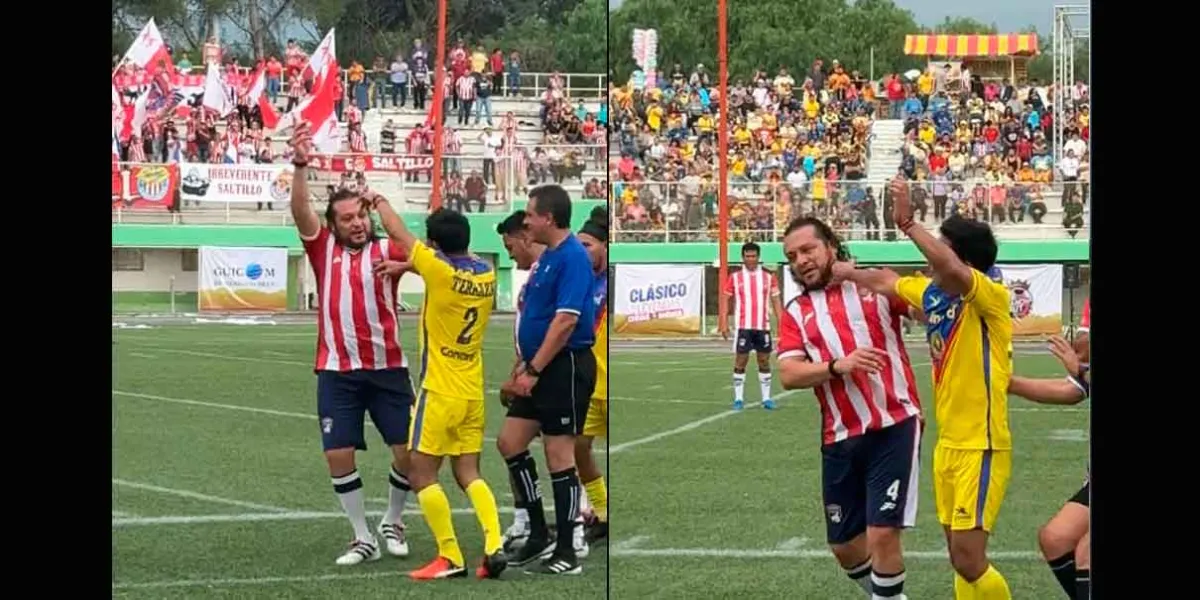 VIDEO. Leyendas de América y Chivas protagonizan bronca en partido de exhibición en Saltillo