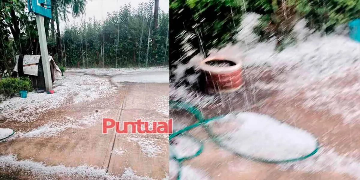 Granizada inunda calles y colapsa estructuras en Texmelucan: autoridades activan protocolos de emergencia