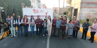 Habitantes de San Pablo Tecamac recibieron rehabilitación de calle