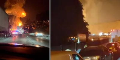 Impactante VIDEO capta la explosión de pipa en la autopista México-Querétaro