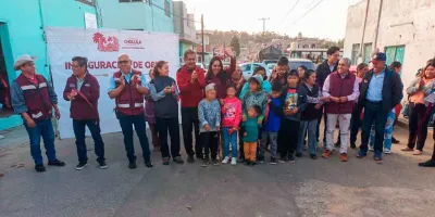 Tonantzin Fernández entrega obra de drenaje en San Cristóbal Tepontla