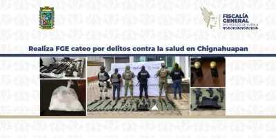 “El Bukanas” se fuga durante operativo en Chignahuapan; aseguran armas largas y granadas