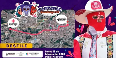  Disfruta el gran Desfile de Carnaval 2026 en Huauchinango este lunes