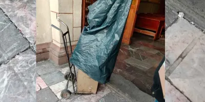 Ladrón intentó robar alcancía con un DIABLO en la iglesia de Texmelucan 