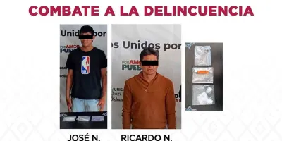 Detienen a José “N.” y Ricardo “N.” con presuntas drogas en distintos puntos de Tehuacán