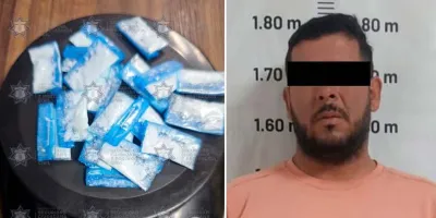 Cae con 19 dosis de cocaína en Cuautlancingo tras intento de fuga
