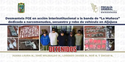 Golpe al narcomenudeo en Aljojuca: capturan a 5 de la banda “La Muñeca”
