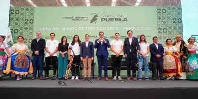 Presentan Armenta y Chedraui la Copa del Mundo de Tiro con Arco Puebla 2026