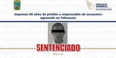  Secuestrador pasará 50 años de prisión; los hechos sucedieron en Tehuacán