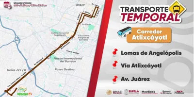 Desde este lunes ruta temporal conectará a Lomas de Angelópolis con la Juárez.