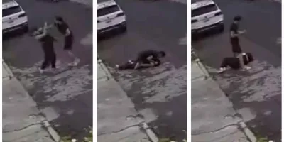Video de agresión en Coyoacán: captan a hombre golpeando a joven y arrojando su celular a una coladera