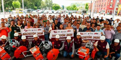 Con nuevos módulos de bacheo, Tonantzin Fernández refuerza la movilidad en San Pedro Cholula