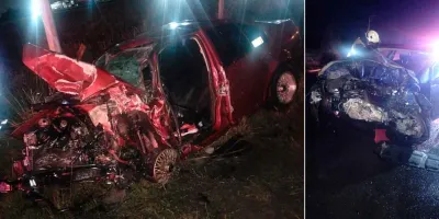 Dos muertos y tres heridos dejó carambola en Huejotzingo 