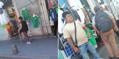 Ambulantes goleadores, de a 100 pesos la playera pirata de México en calles del centro