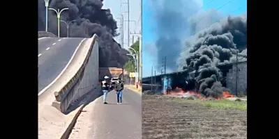 Tren embiste pipa con combustible y provoca explosión en Querétaro