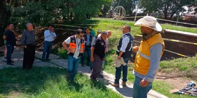 Agua de Puebla atiende hundimientos en la unidad habitacional IVI Santa Lucía 3 y en la colonia el Carmen