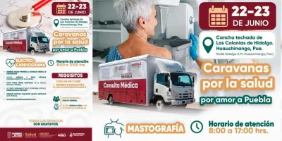Caravana por la Salud en Huauchinango este 22 y 23 de junio