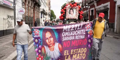 La UPVA marcha en Puebla para exigir justicia por Meztli Sarabia a nueve años de su asesinato