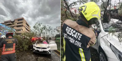 Tormenta dejó un muerto en Puebla capital, inundaciones y autos flotando en el bulevar 5 de Mayo