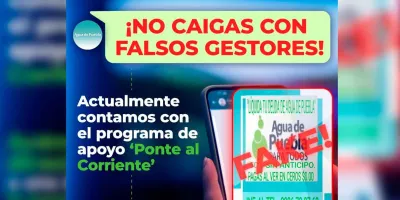 No te dejes engañar por falsos gestores, advirtió Agua de Puebla