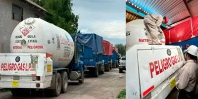 Hallan en Tepeaca pipas y camiones cargados con gas en predio de huachicoleros 