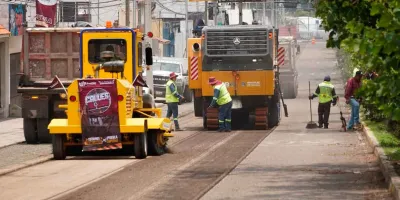 Supervisa Pepe Chedraui avances del Tren Capitalino de Pavimentación en bulevar Xonaca