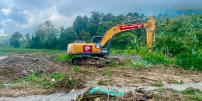 Construye Gobierno del Estado canal pluvial para prevenir inundaciones en Huauchinango