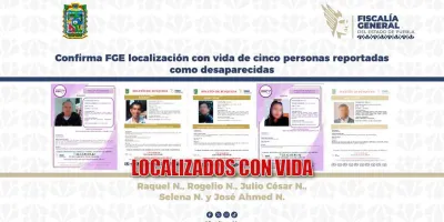FGE Puebla encuentra con vida a cinco personas con reporte de desaparición