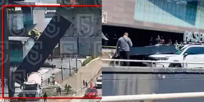 Estructura metálica cae frente a Paseo Interlomas y deja 2 muertos y 6 heridos