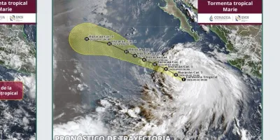 Marie amenaza con ser huracán categoría 2; lluvias alcanzarán Puebla