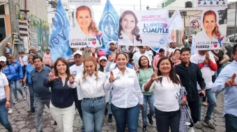 Guadalupe Cuautle cerró campaña en la Concepción Guadalupe