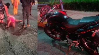 Caballo de acero arrolló a mujer en Xicotepec y la mandó al hospital